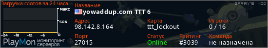 баннер для сервера garrysmod. yowaddup.com TTT 6