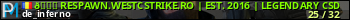 юзербар для сервера cs. 👑 RESPAWN.WESTCSTRIKE.RO | EST. 2016 | LEGENDARY CSDM